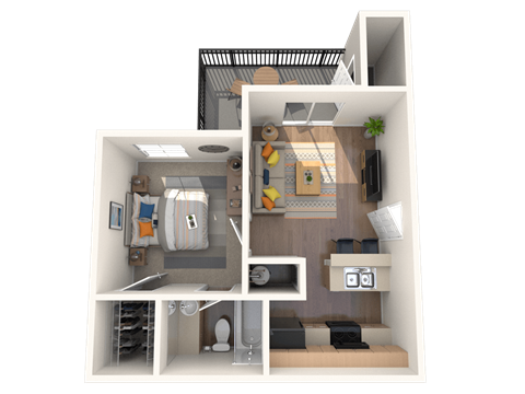 1 bedroom 1 bathroom floorplan